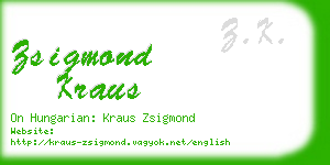 zsigmond kraus business card